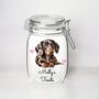 Personalised Dachshund Kilner Style Dog Treat Jar D, thumbnail 2 of 2