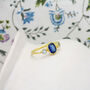 Gold Kyanite And Blue Chalcedony Ring, thumbnail 1 of 6