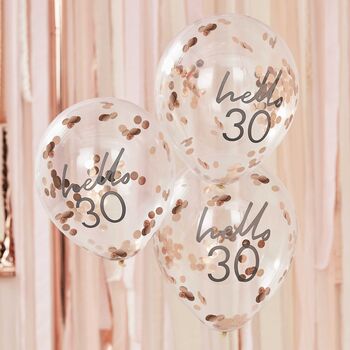 Pack Of Five Milestone Birthday Balloons, 3 of 5