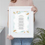 Abstract Design Personalised Poem Print, thumbnail 1 of 8