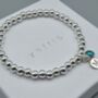Sterling Silver Personalised Stretch Bracelet, thumbnail 2 of 4