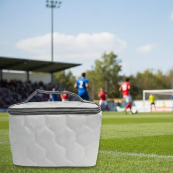 Personalised White Football Lunch Bag, 3 of 12