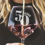 50th Birthday Personalised Gin Goblet Glass, thumbnail 2 of 4