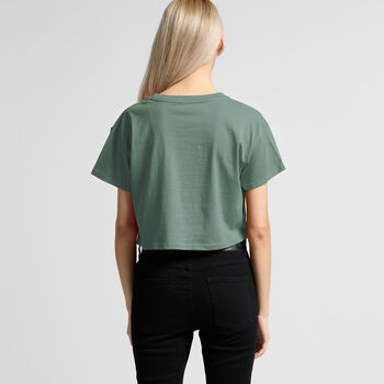 Women's Hoy Explore Crop T Shirt Sage, 4 of 4