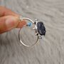 Black Onyx, Agate, Turquoise, Sterling Silver Hoop Earrings, thumbnail 4 of 8