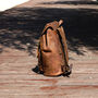 Genuine Leather Backpack With Front Pocket Detail, thumbnail 6 of 12