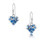 Sterling Silver And Forget Me Not Heart Drop Earrings, thumbnail 3 of 5