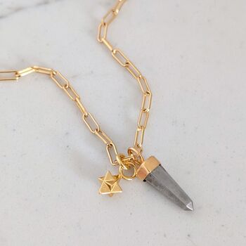 The En Pointe Pyrite Gemstone Necklace, 6 of 9