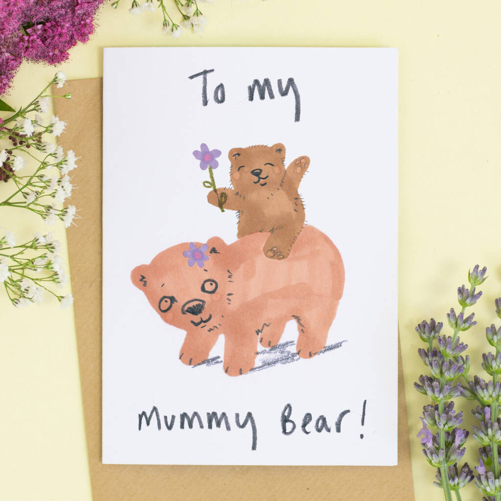 Mothers Day Card Mummy Bear