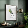 Budgie Wall Print Gift, thumbnail 2 of 6