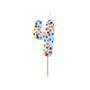 Polka Dot Candle Number Four Birthday Cake Candle, thumbnail 2 of 2