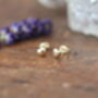Darcy Gold Petite Heart Earrings, thumbnail 1 of 2