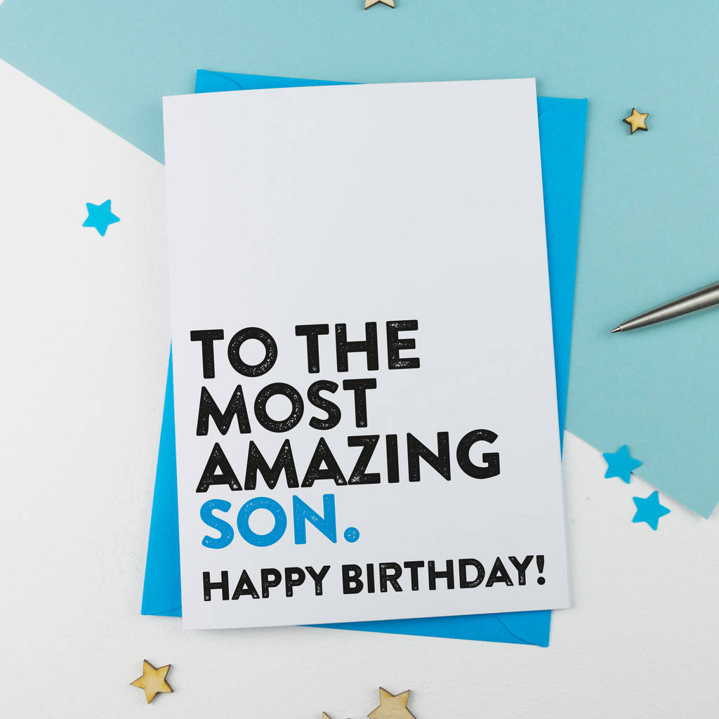 Birthday Cards Son Card Design Template