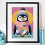 Winter Penguin Illustration Art Print, thumbnail 3 of 3