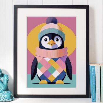 Winter Penguin Illustration Art Print, 3 of 3