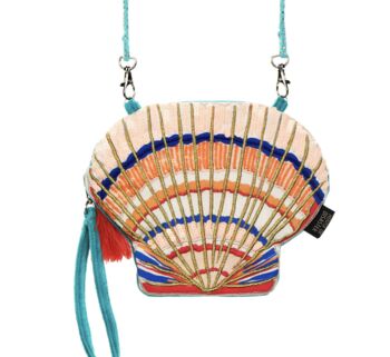 Embroidered Coral Shell Bag, 4 of 6