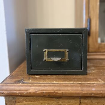 Vintage Industrial Metal Filing Drawer, 6 of 6