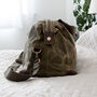 Monogrammed Luxury Waxed Canvas Holdall, thumbnail 5 of 9