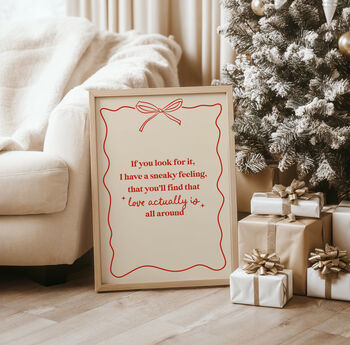 Love Actually Is All Around Christmas Print, 3 of 4