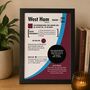 Personalised Birth Year Print Birthday Gift For West Ham Fans, thumbnail 1 of 8