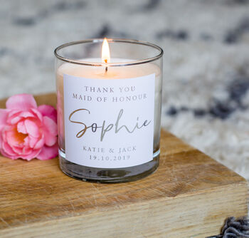 Maid Of Honour Personalised Candle Gift, 2 of 2