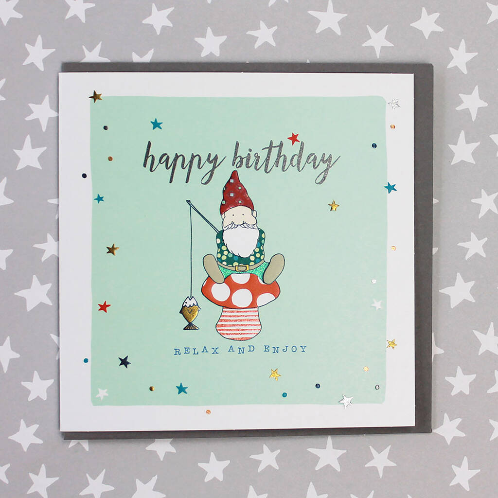 Happy Birthday Card Gnome Design By Molly Mae Happy Birthday Card Gnome Design By Molly Mae