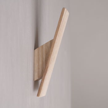 Modern Wooden Wall Hook In Ash Or Black Finish, 3 of 6