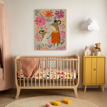 Mouse Father And Daughter Nursery Art Print, 2 of 4