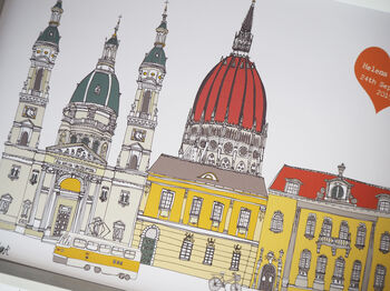 Budapest Personalised City Print, 3 of 4