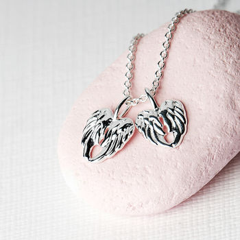 Angel Wings Sterling Silver Necklace On Gift Card, 2 of 11
