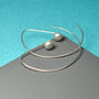 Handmade Sterling Silver Hoops With Pearl, thumbnail 1 of 8