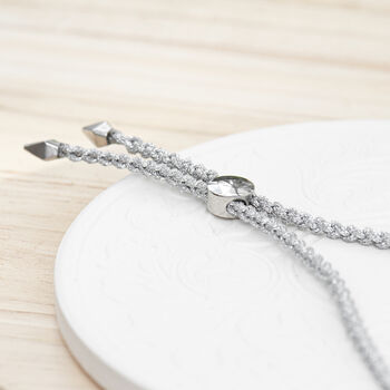 Personalised Silver Plated Identity Rope Bracelet, 5 of 5