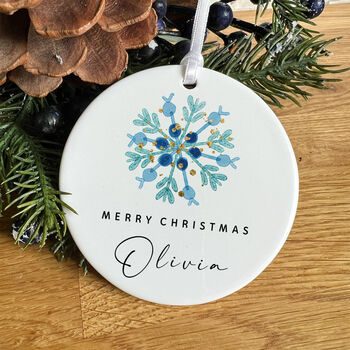 Christmas Ceramic Ornament With Custom Name, 7 of 7