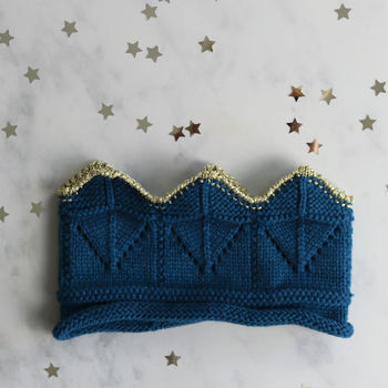 Knitted Crown Baby Hat, 4 of 6