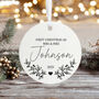 Personalised First Christmas Bauble For Newlyweds Keepsake Gift, thumbnail 2 of 4