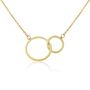 Kelso Yellow Gold Plated Interlinking Rings Necklace, thumbnail 3 of 4