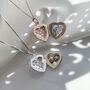 Sterling Silver Personalised Filigree Heart Locket Necklace, thumbnail 3 of 8