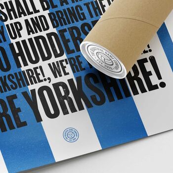 Huddersfield Town 'We're Yorkshire' Football Song Print, 3 of 3