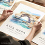 Cyprus Travel Poster Of Ayia Napa, thumbnail 1 of 7