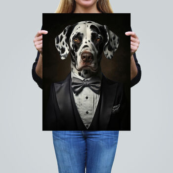 Dalmation Dinner Jacket Portrait Dog Wall Art Print, 2 of 6