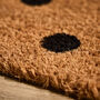 Polka Dot Natural Coir Doormat, thumbnail 4 of 4