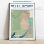 Personalised River Severn Art Print Map, thumbnail 4 of 10