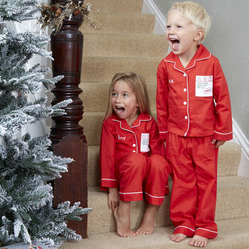 Personalised Family Christmas Red Pyjamas, 3 of 10