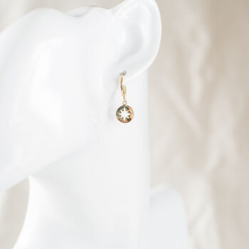 North Star Huggie Hoop Earrings, 11 of 11