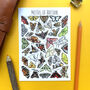 Moths Of Britain Watercolour Postcard, thumbnail 1 of 9