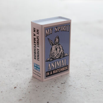 Wool Felt Rabbit Spirit Animal In A Matchbox, 6 of 7