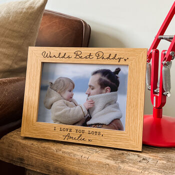 Personalised Worlds Best Daddy Picture Frame Photo Gift, 5 of 8