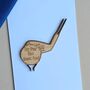 'By Par The Best Dad' Wooden Golfing Token And Card, thumbnail 2 of 2