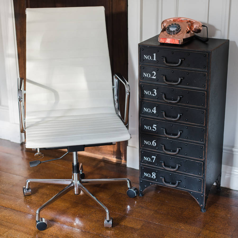 Eames Style Italian Leather Office Chair By I Love Retro
