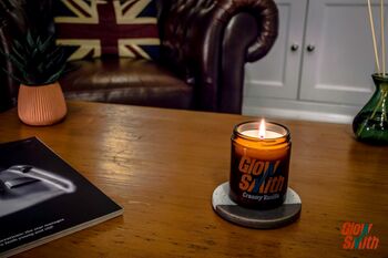 Amber Glow Luxury Jar Candle – Smoked Vanilla || Industrial Smoked Glass | Long Burn | Christmas Gift For Her, 2 of 6